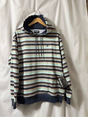 Hooey Mesa Men’s Patterned Pullover Hoodie in Black and Brown 0173